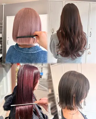 セミロング レイヤー/透けカラー ✨KANAのヘアスタイル
