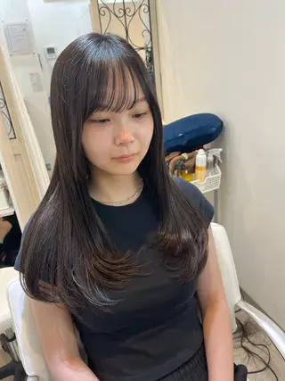 ロング 🎀 艶カラー 縮毛矯正/ハルナ🎀のヘアスタイル