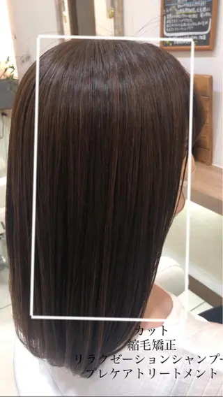 セミロング パーマ 縮毛矯正/髪質改善/ 艶髪ササキナツミのヘアスタイル
