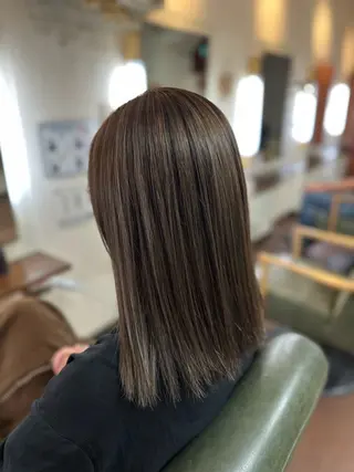 セミロング カラー 💜推しインナー カラー/菊池柊真💜のヘアスタイル