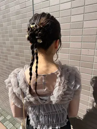 セミロング ヘアアレンジ レイヤー/ナチュラル 💐nao.のヘアスタイル