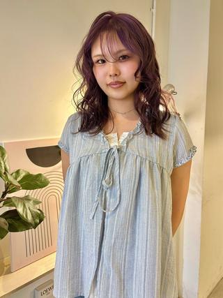 セミロング ナナ 福岡美容室のヘアスタイル