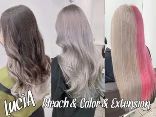 カラー ロング ヘアアレンジ エクステ7:30〜 LuciA\5900のヘアスタイル