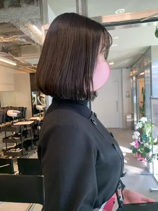 ミディアム カラー 透明感カラー✂︎ /縮毛矯正/YUKAのヘアスタイル