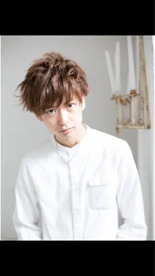 カラー パーマ メンズ M字・前髪割れ 改善メンズ特化/栢沼のヘアスタイル