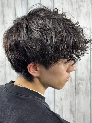ミディアム ヘアアレンジ メンズ barber shopのヘアスタイル