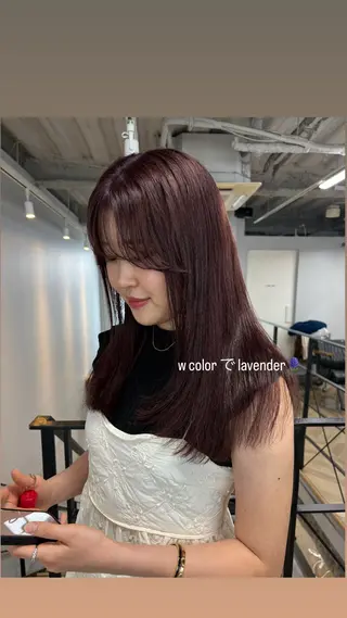 セミロング 石井聖愛/名古屋/ 伏見/カラーモデルのヘアスタイル