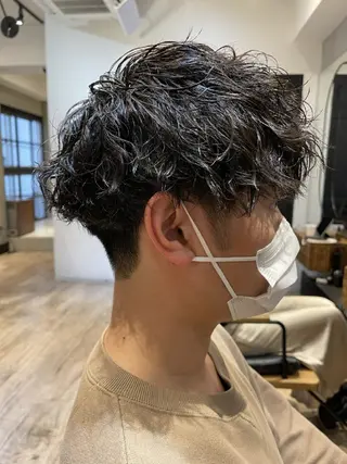 ショート メンズ パーマ メンズ特化 TAKE高崎のヘアスタイル