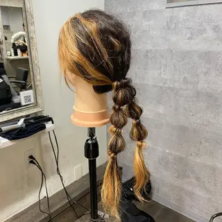 ヘアアレンジ 檜谷 晴　顔周りカットのヘアスタイル