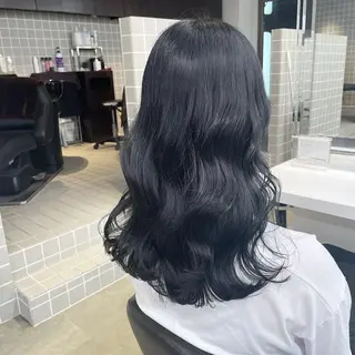セミロング カラー パーマ ヘアアレンジ メンズ 🦋縮毛/韓国レイヤ ー/透明感カラー🦋のヘアスタイル