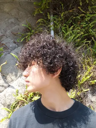 パーマ メンズ 関 晃哉のヘアスタイル
