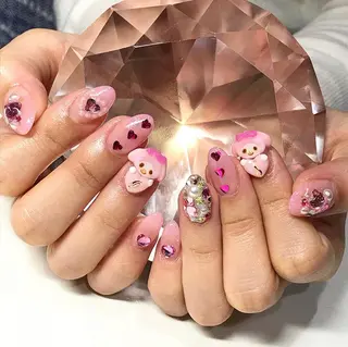 ネイル 渋谷／チップ長さ出し 👑アプレgel-xのネイルデザイン
