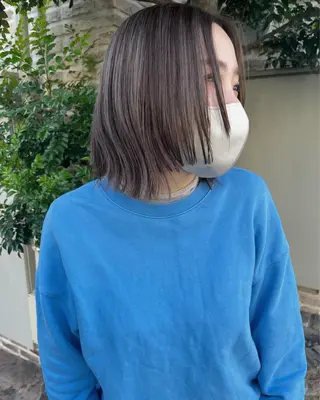 ショート カラー パーマ ヘアアレンジ メンズ アイブロウ nishi fuyumiのヘアスタイル