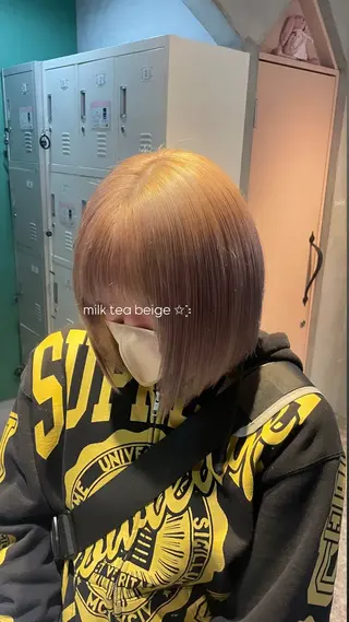 ミディアム カラー おくにし はなのヘアスタイル