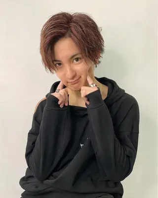 ショート カラー パーマ メンズ メンズ縮毛矯正 細谷碧海のヘアスタイル