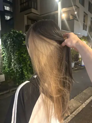 セミロング カラー 🍀🩶ナチュラル ハイトーン/はちすのヘアスタイル