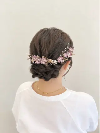 ミディアム ヘアアレンジ 林 すずかのヘアスタイル