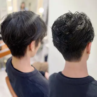 ショート メンズ 💙mai🫧 縮毛矯正・ハイライトのヘアスタイル