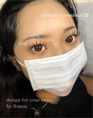 マツエク・マツパ Runoa eye 柿崎流依のマツエク・マツパデザイン