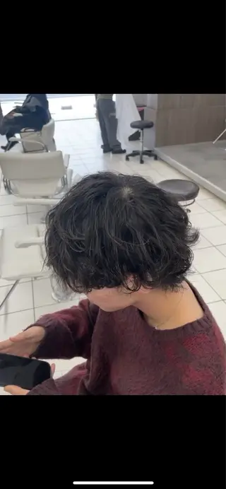 メンズ 成瀬スパイラル パーマ清水大隼のヘアスタイル