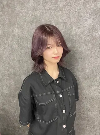ミディアム ))ブリーチ特化(( 渡邉 怜のヘアスタイル