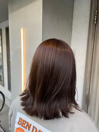 ミディアム カラー ひがし はるなのヘアスタイル