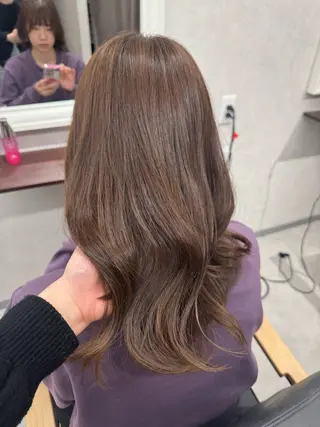カラー 🩵ワンカラー／ 銀座／mayu🩵のヘアスタイル