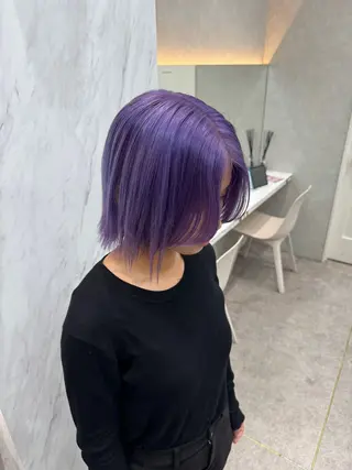 ミディアム karin ボブハイトーンのヘアスタイル