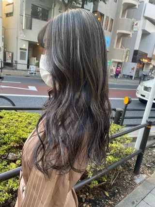 ロング カラー ヘアアレンジ TSUNA 🌙 Lim 五反田のマツエク・マツパデザイン