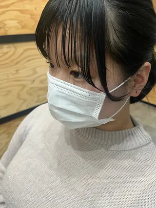 セミロング カラー パーマ ヘアアレンジ メンズ キッズ ネイル マツエク・マツパ アイブロウ 久木原 ゆりのヘアスタイル