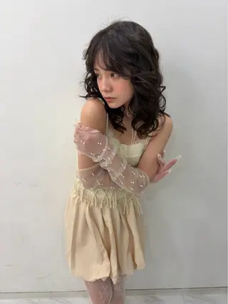 セミロング カットモデル無料 / 豊中  カナのヘアスタイル