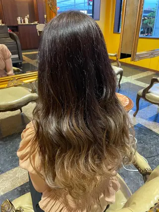 ロング カラー 田中 沙織のヘアスタイル