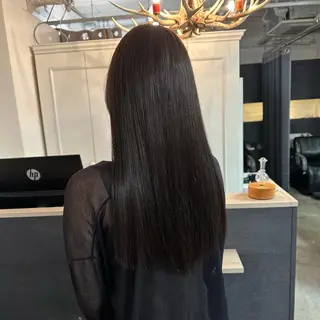 ロング カラー 【渋谷で人気】艶髪× 髪質改善/ツヤカラーのヘアスタイル