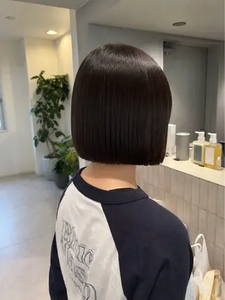 ショート ぱつっとボブ/ ボブ特化/タッセルのヘアスタイル