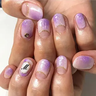 ネイル 渋谷／チップ長さ出し 👑アプレgel-xのネイルデザイン