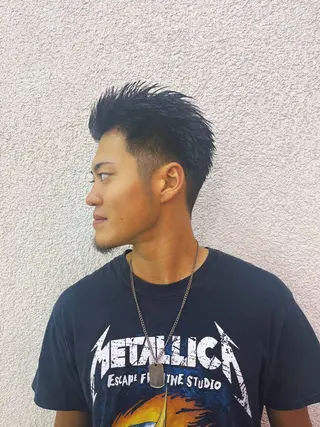 ショート メンズ 白髪ぼかし/北浜 奥野 仁礼のヘアスタイル