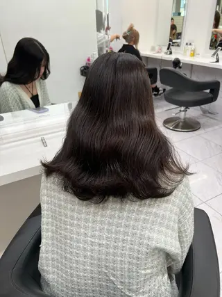 セミロング カラー ふわっと抜け感🫧 ブラウンベージュ🤎のヘアスタイル
