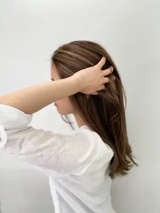 ロング カラー レイヤーカット 赤み消し　店長/大和のヘアスタイル