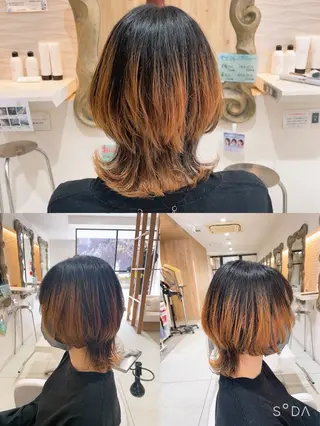 ミディアム 山本 真緒のヘアスタイル