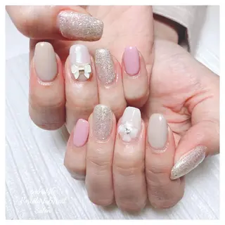 ミディアム ネイル 🐾enen style 🐾のネイルデザイン