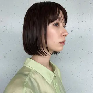 ミディアム 庭木華瑠🐾ボブ🧡 透明感カラー✨のヘアスタイル