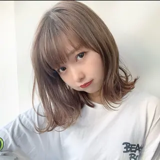ミディアム カラー ヘアアレンジ 🔥ニュアンス フェザー小林海斗🔥のヘアスタイル