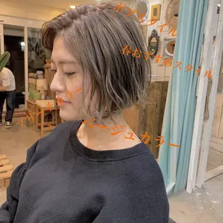 ショート カラー 鷺谷 玲奈のヘアスタイル