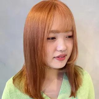 セミロング カラー デザインカラー/パー マ🦖外岡咲希🦖のヘアスタイル