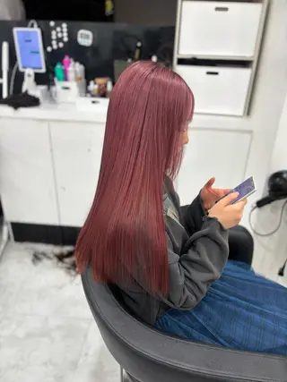 ロング 🎀暖色カラー🎀 韓国ヘア まなかのヘアスタイル