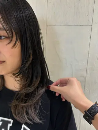 セミロング カラー yui🥀/ボブ /ブリーチなしカラーのヘアスタイル