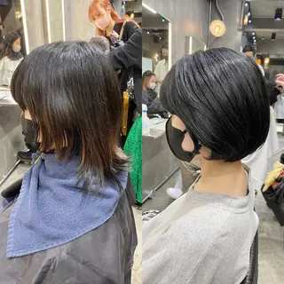 ショート カラー 透明感カラー🌿 グレージュ🐺陽介のヘアスタイル