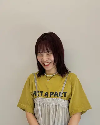 ミディアム カラー 赤みゼロ/透明感 カラー🌿KANTAのヘアスタイル