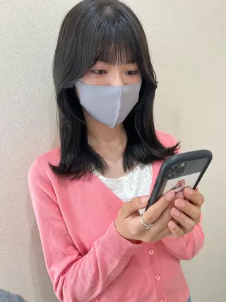 ミディアム カラー 外国人対応 佐久間のヘアスタイル