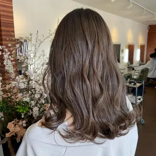 セミロング カラー 💜推しインナー カラー/菊池柊真💜のヘアスタイル